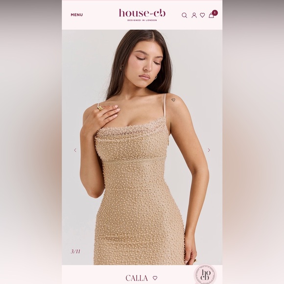 HOUSE OF CB-CALLA -Seapearl Embellished Maxi Dress - Picture 2 of 13